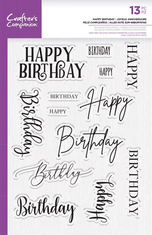 Crafters Companion Photopolymer Stamp ~ Happy Birthday