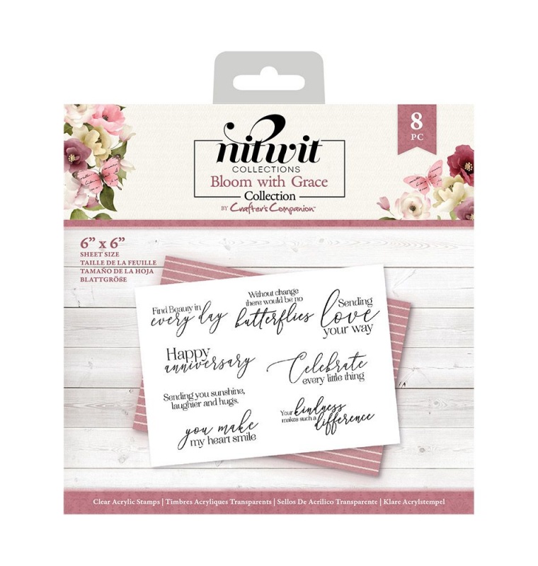 Nitwits - Bloom with Grace - Clear Acrylic Stamp Set