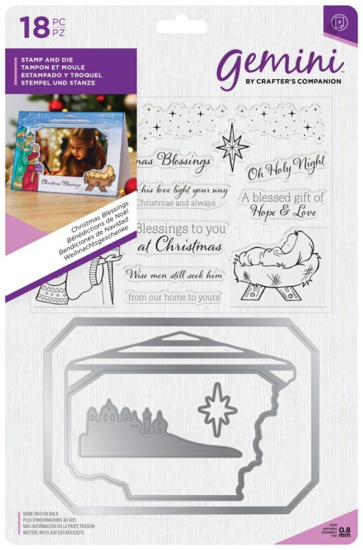 Gemini Photo Frame Stamp and Die ~ Christmas Blessings