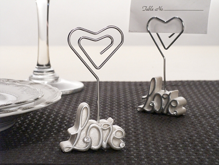 LOVE Place Card Holder with Diamante ~ Pack 6
