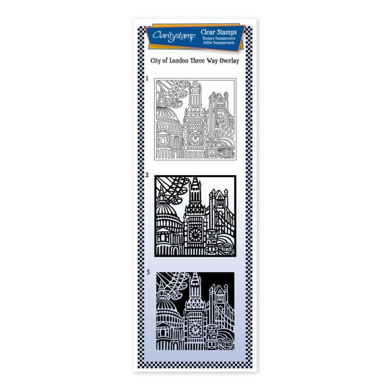 Claritystamp City Skyline - London Three Way Overlay Stamp Set