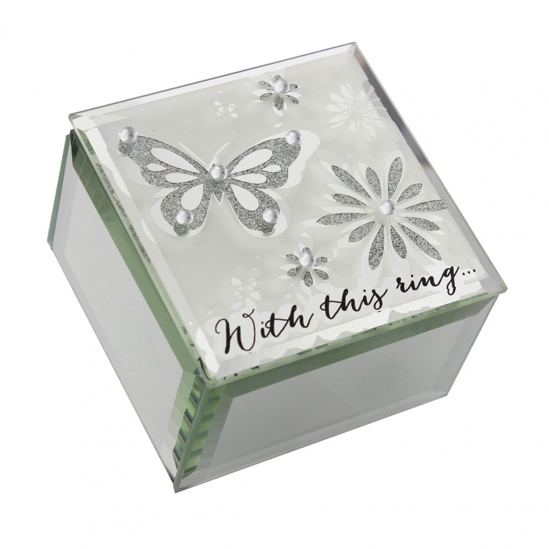 'Wings of Love' Butterfly Ring Box 'With this ring'