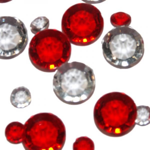 Pack of 350 Hot Pink & Clear Scatter Crystals XCP15