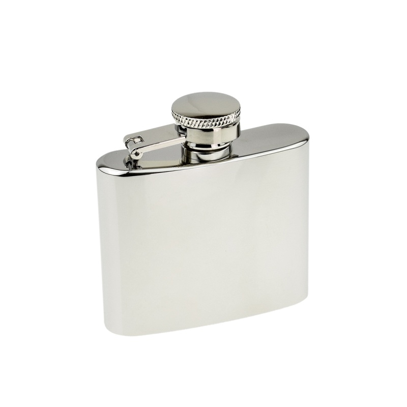 Personalised Highly Polished Stainless Steel 2oz Hip Flask