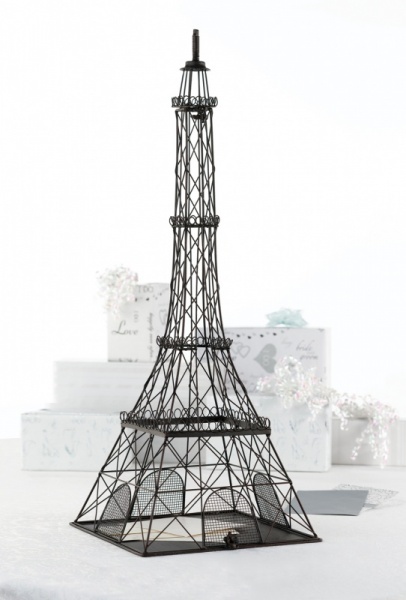 Lillian Rose Metal Eiffel Tower Cardbox