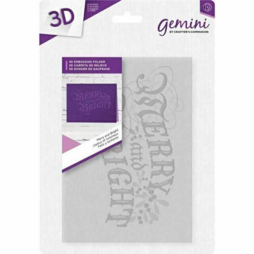 Gemini 5 x 7 3D Embossing Folder - Merry and Bright