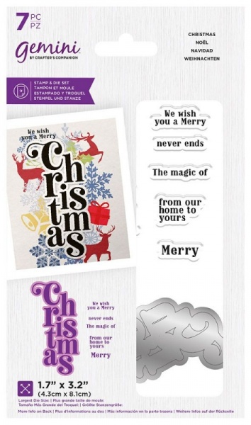 Gemini Christmas Word Stamp & Die - Christmas