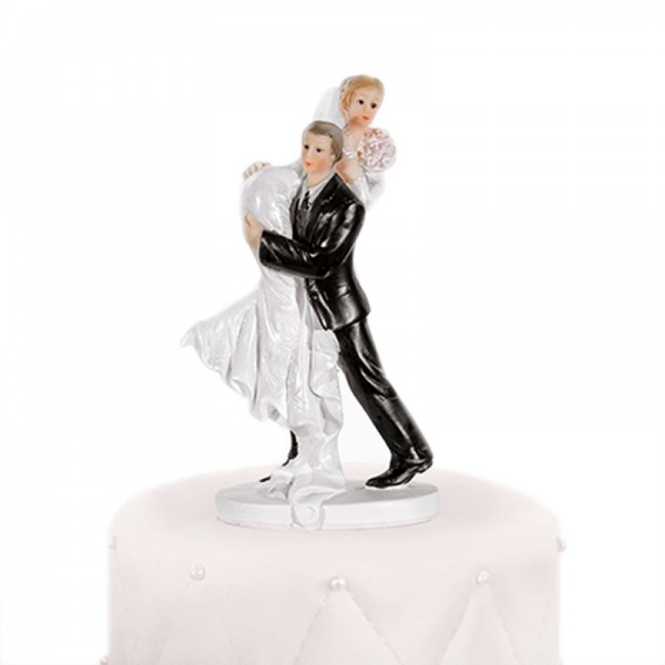 Groom Carrying Bride Over The Shoulder Cake Topper