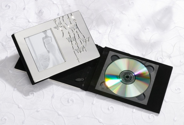 Silver Plated Butterfly Design CD/DVD  Holder
