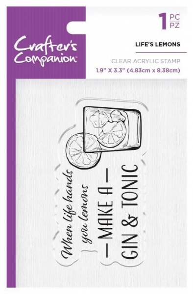 Crafters Companion Clear Acrylic Stamps ~ Life's Lemons