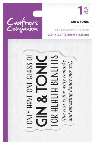 Crafters Companion Clear Acrylic Stamps ~ Gin and Tonic