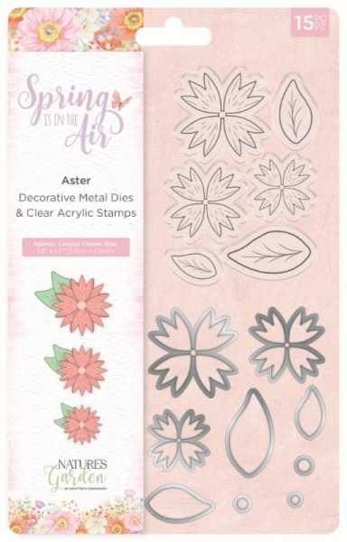 Natures Garden Spring is in the Air Stamp and Die - Aster