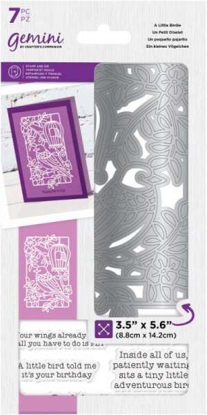 Gemini Decorative Outline Stamp and Die - A Little Birdie