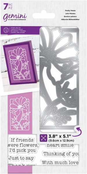 Gemini Decorative Outline Stamp and Die - Pretty Petals