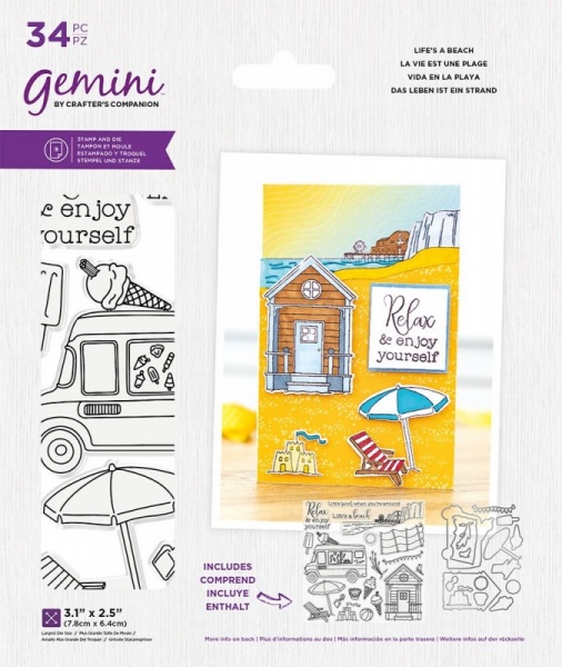 Gemini Staycation Stamp & Die Set ~ Life's A Beach