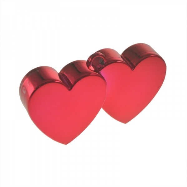 Double Heart Balloon Weights, Various Colours