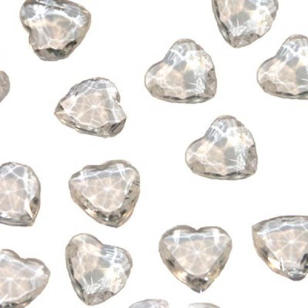 Heart Shaped Clear Table Scatter Crystals, Pack of 200